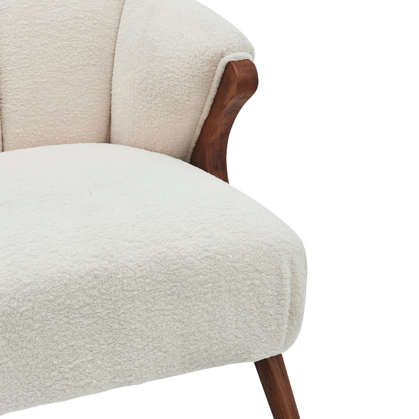 New Pacific Direct Florence Faux Shearling Fabric Accent Chair Brown Legs -  1250017-560