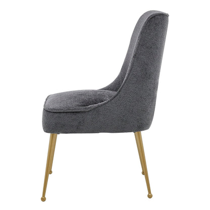 New Pacific Direct Cedric KD Fabric Dining Side Chair Gold Legs, (Set of 2)  - 1250024-568