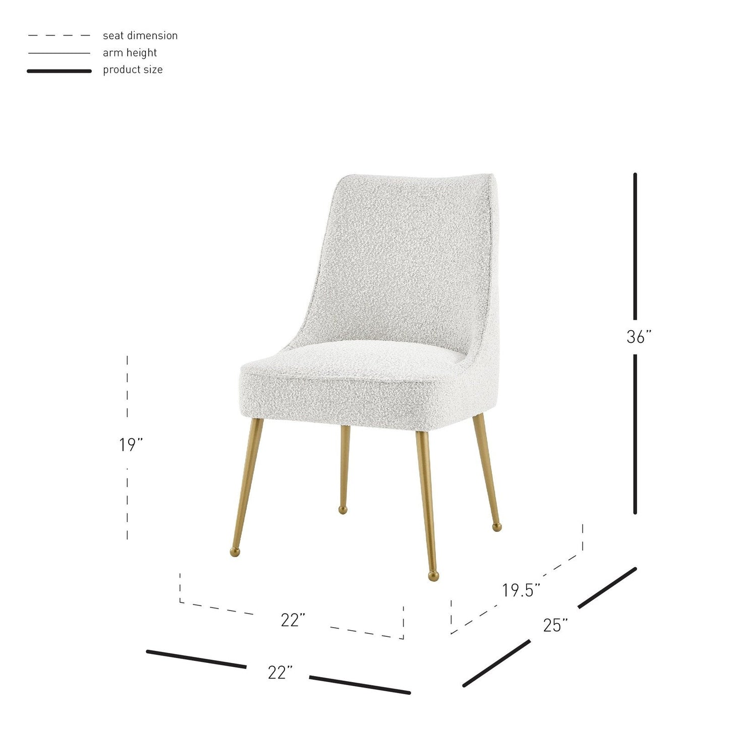 New Pacific Direct Cedric Fabric Dining Side Chair Gold Legs, (Set of 2) -  1250026-563
