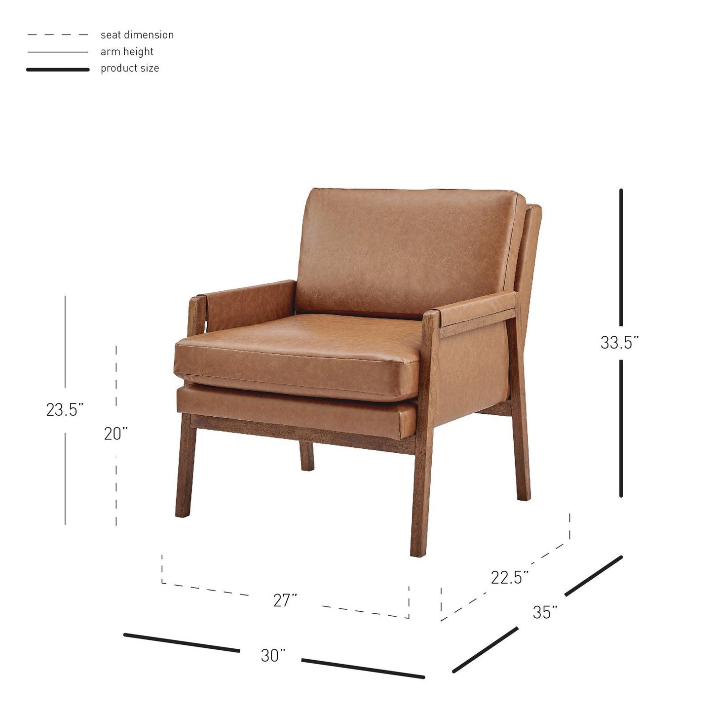 New Pacific Direct Colton PU Accent Arm Chair -  1250028-VCD