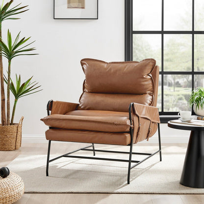 New Pacific Direct Thierry PU Accent Arm Chair  - 1250030-VCD