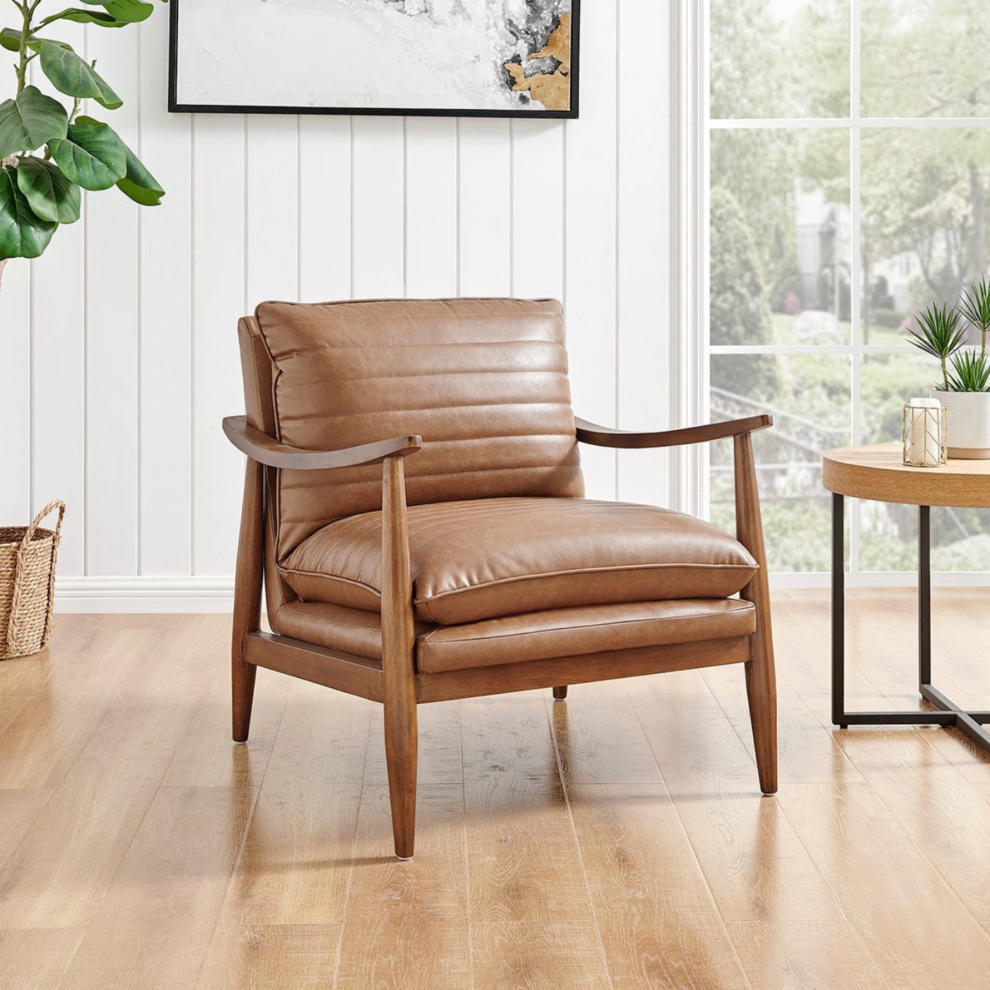 New Pacific Direct Edmond PU Accent Arm Chair 1250043-VCD - 1250043-VCD