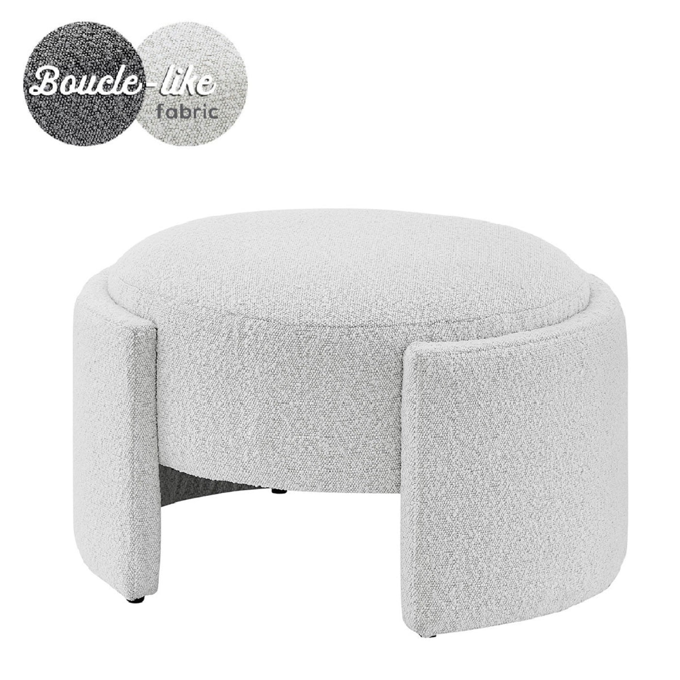 New Pacific Direct Felicia Fabric Ottoman 1250047-563 - 1250047-563