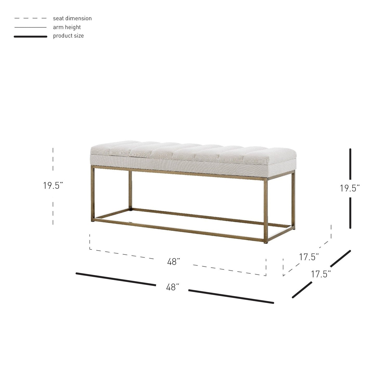 New Pacific Direct Darius KD Fabric Bench -  1600082-569