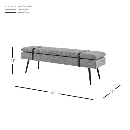 New Pacific Direct Zuney Fabric Bench  - 1600090-572