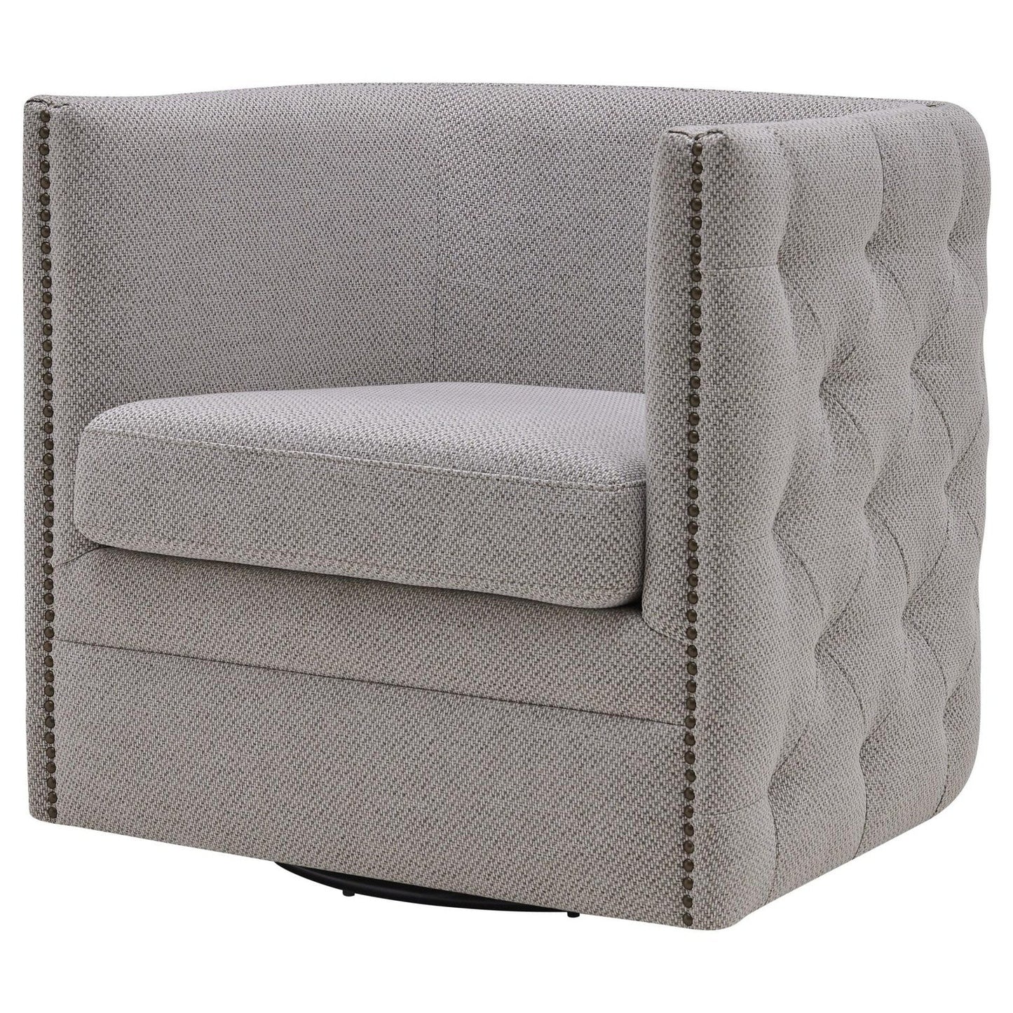 New Pacific Direct Leslie Fabric Swivel Tufted Chair  - 1900148-410