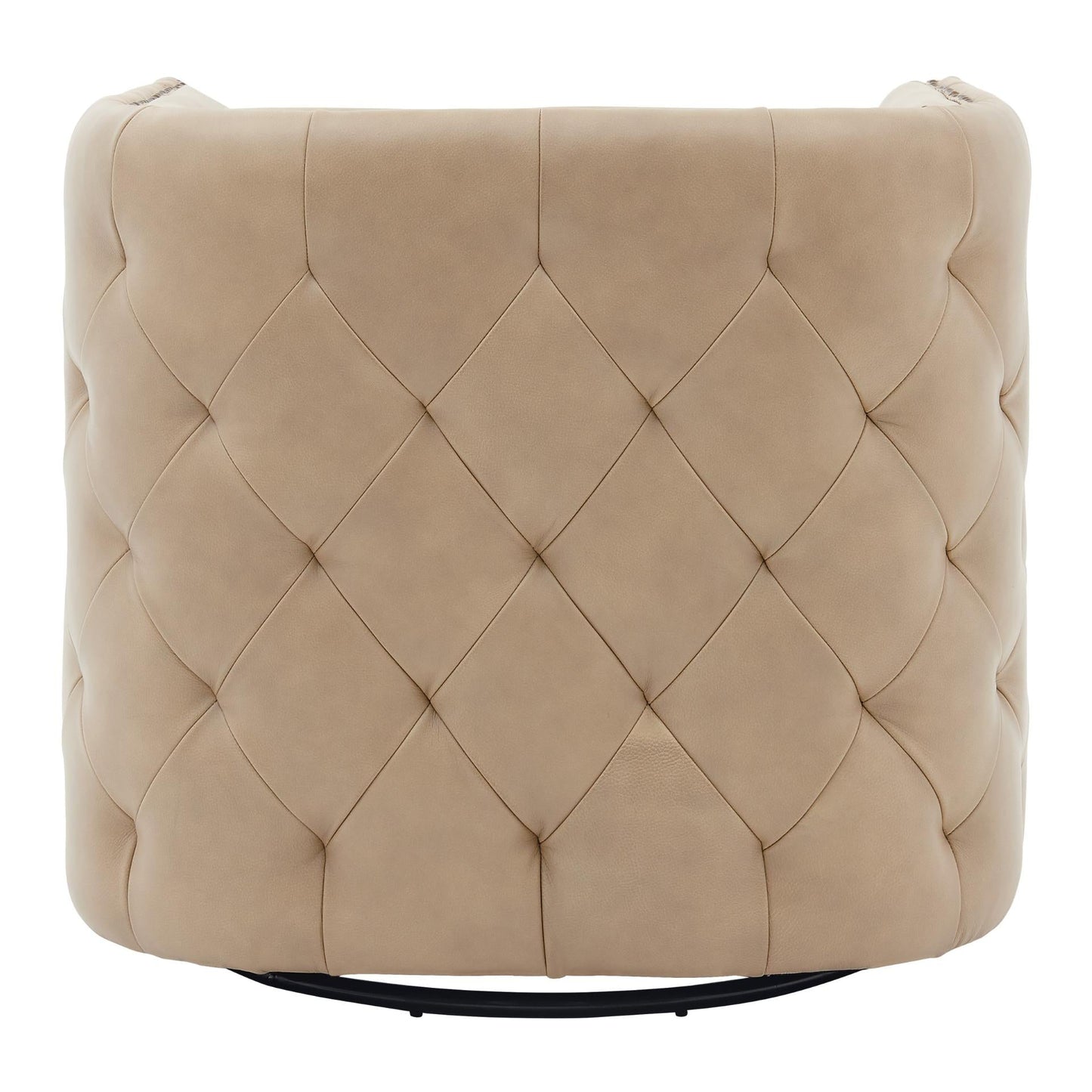 New Pacific Direct Leslie Top Grain Leather Swivel Tufted Chair  - 1900152-427