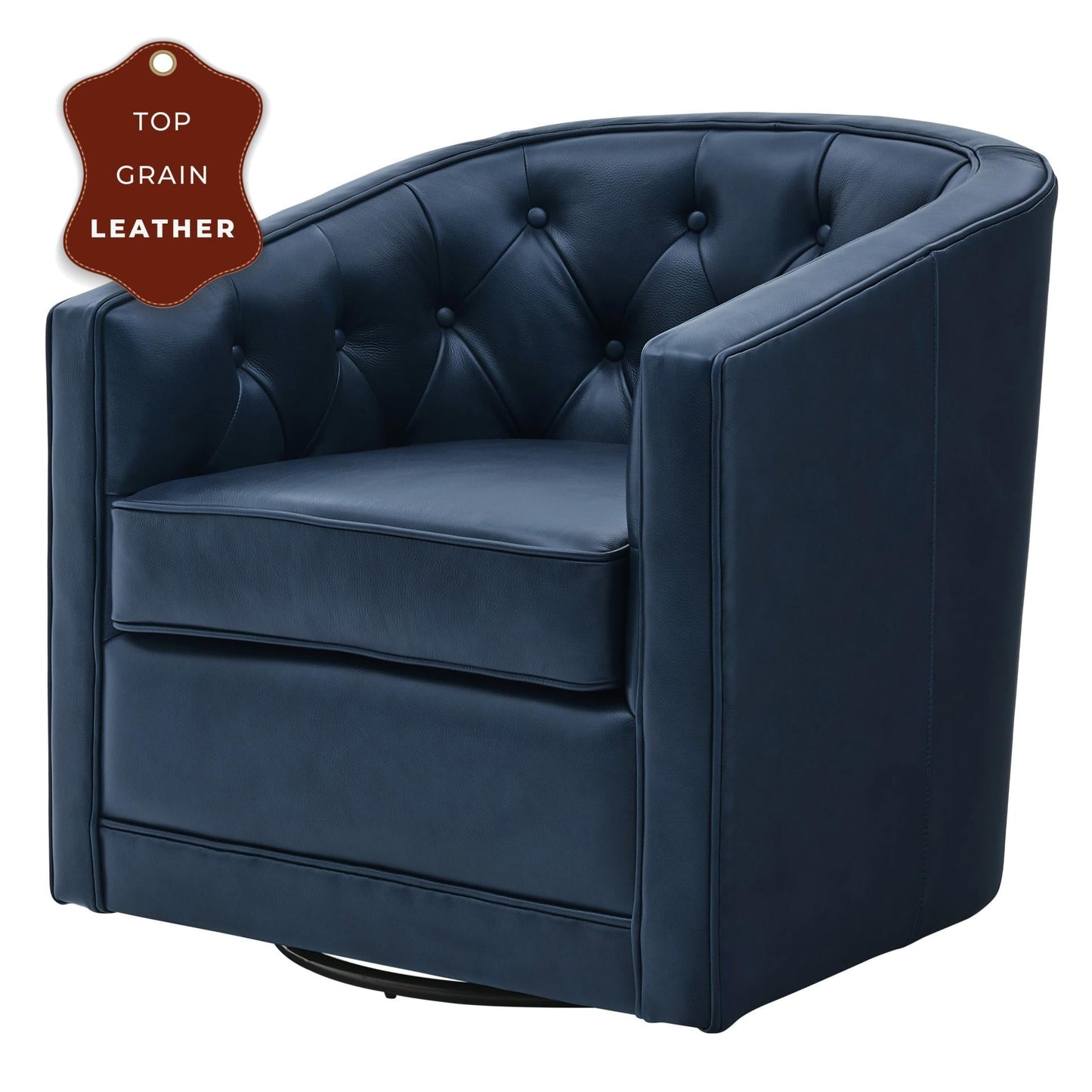 New Pacific Direct Walsh Top Grain Leather Swivel Chair  - 1900153-429