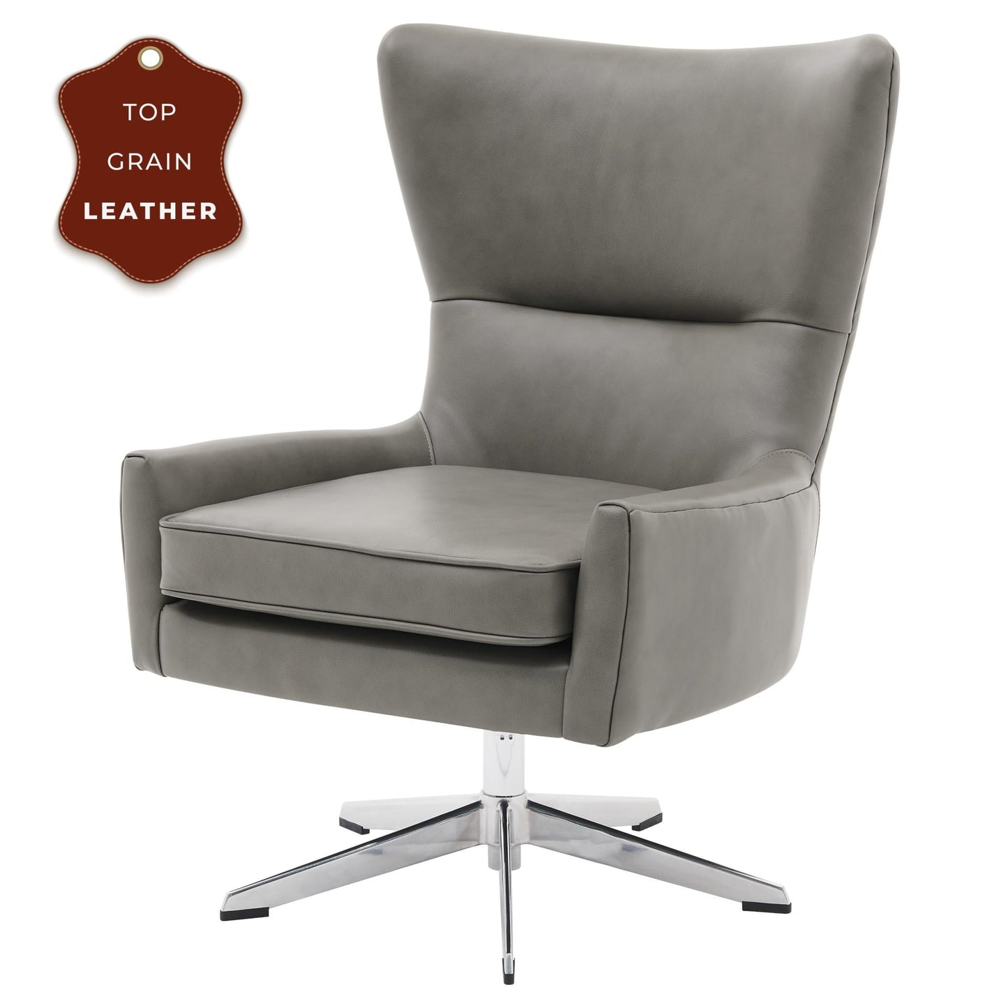 New Pacific Direct Arya Top Grain Leather Swivel Chair  - 1900154-428