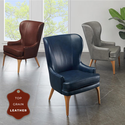 New Pacific Direct Bjorn Top Grain Leather Accent Chair -  1900155-428