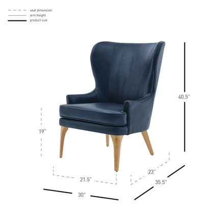 New Pacific Direct Bjorn Top Grain Leather Accent Chair -  1900155-429