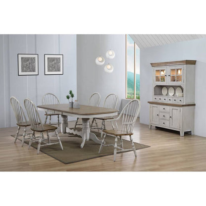 Sunset Trading Country Grove 8 Piece 96" Oval Double Pedestal Extendable Dining Table Set - DLU-CG4296-30AGOBH8