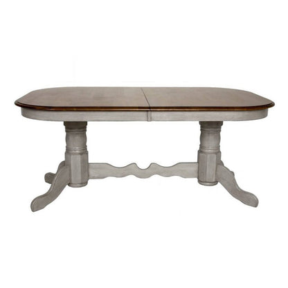 Sunset Trading Country Grove 8 Piece 96" Oval Double Pedestal Extendable Dining Table Set - DLU-CG4296-124SGOBH8
