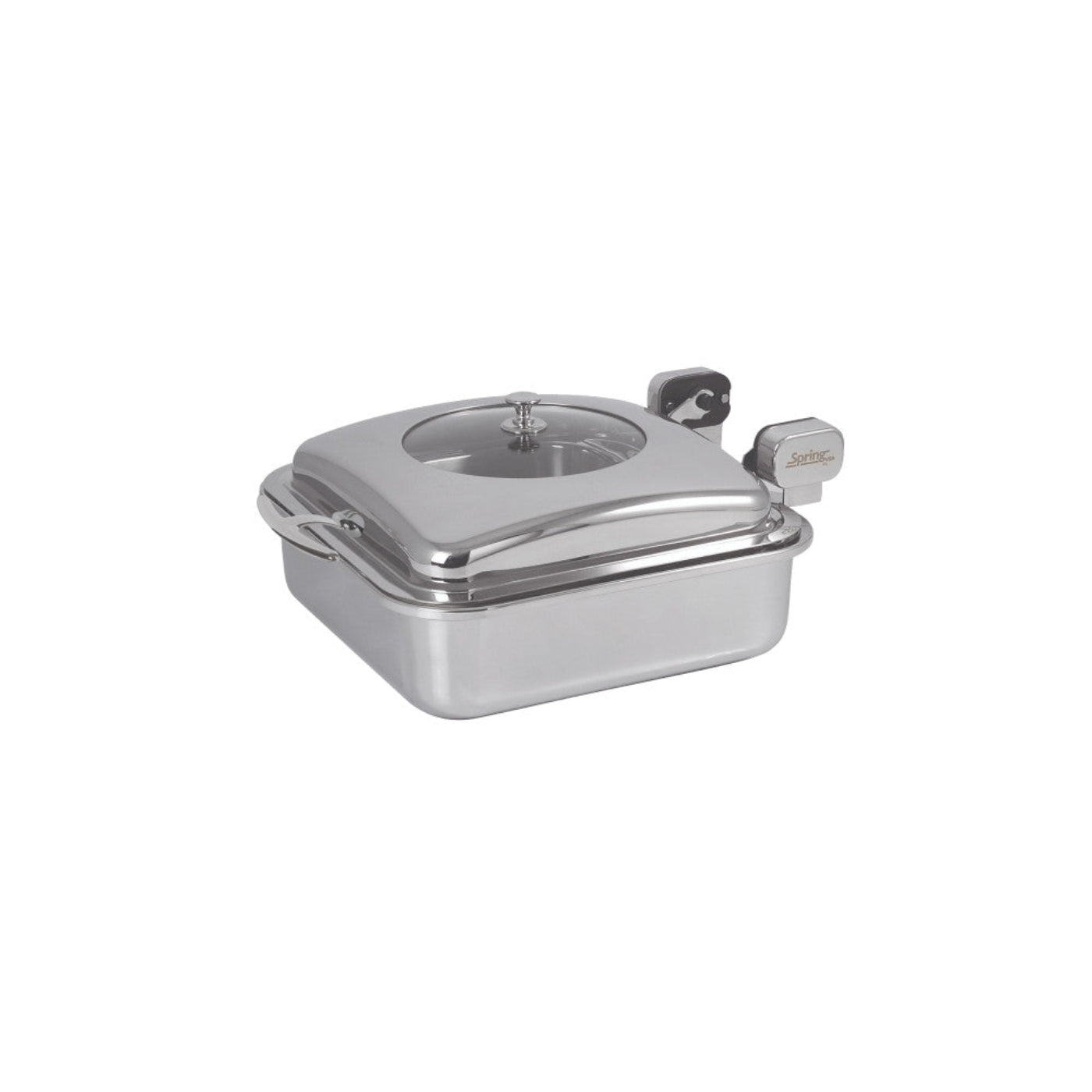 Spring USA 2474-6 Square Vision Induction Buffet Server with Chrome Accents - SP24746