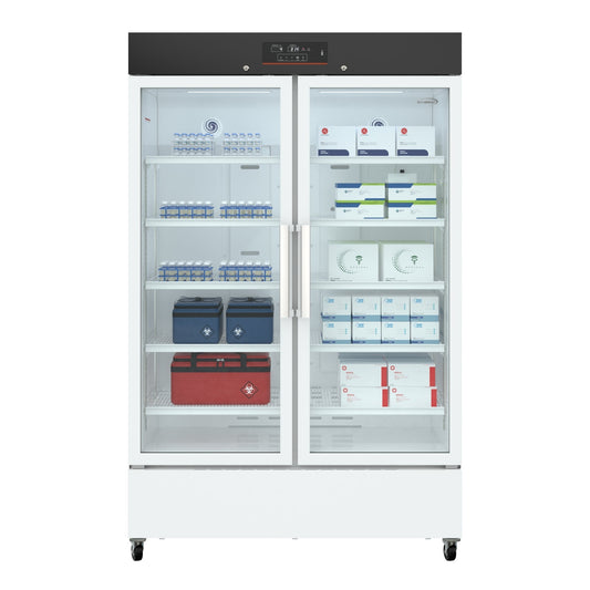 KOOLMORE 35 cu. ft. Medical Vaccine Refrigerator for Pharmacy and Laboratory with Multi-Level Emergency Alarms, UL-Listed in White  - KM-PHR-35C
