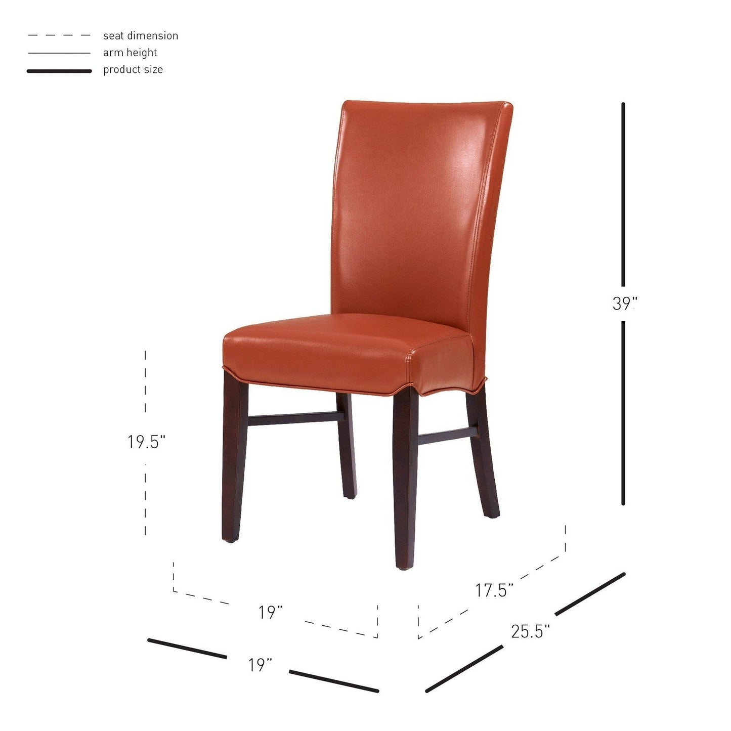 New Pacific Direct Milton Bonded Leather Dining Chair, (Set of 2)  - 268239B-8141