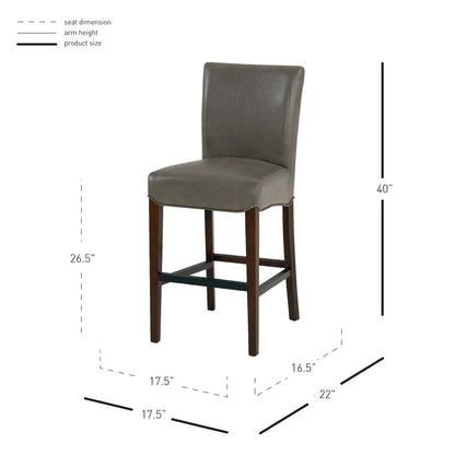 New Pacific Direct Milton Bonded Leather Counter Stool  - 268527B-V04