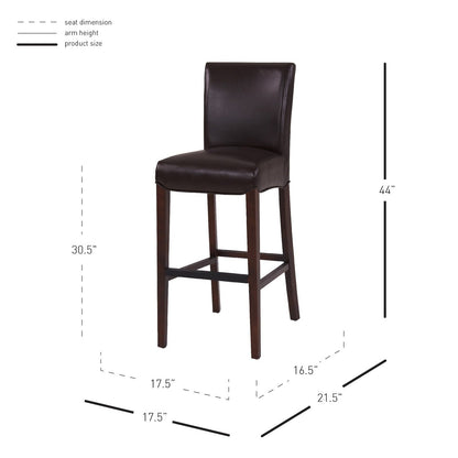 New Pacific Direct Milton Bonded Leather Bar Stool  - 268530B-206
