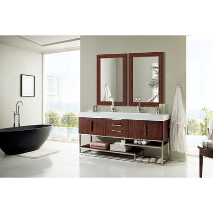 James Martin Vanities Columbia 72" Double Vanity - 388-V72D-AGR-MB-DGG