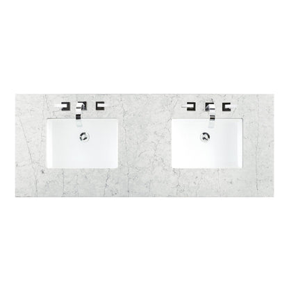 James Martin Vanities Savannah 60" Bright White Double Vanity - 238-104-V60D-BW-3AF