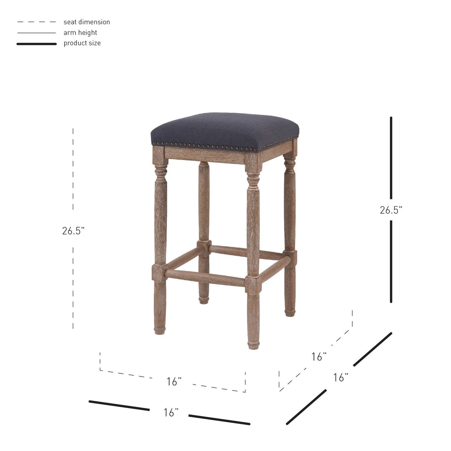 New Pacific Direct Ernie Fabric Counter Stool, (Set of 2)  - 3900052-393