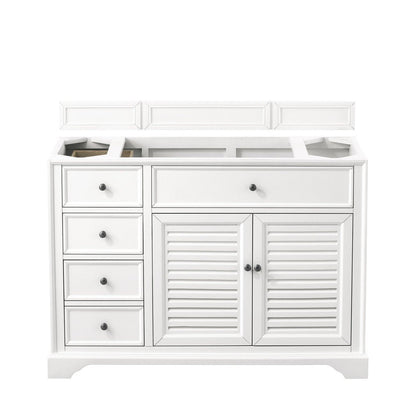 James Martin Vanities Savannah 48" Bright White Single Vanity - 238-104-V48-BW-3AF