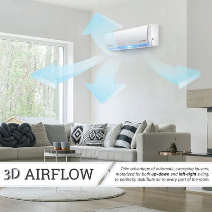 Pioneer Diamante Pro Series 24,000 BTU 19 SEER2 Ductless Mini-Split Air Conditioner Inverter+ Heat Pump Full Set 230V with 16 Ft. Kit - WYT024GLFI19RL