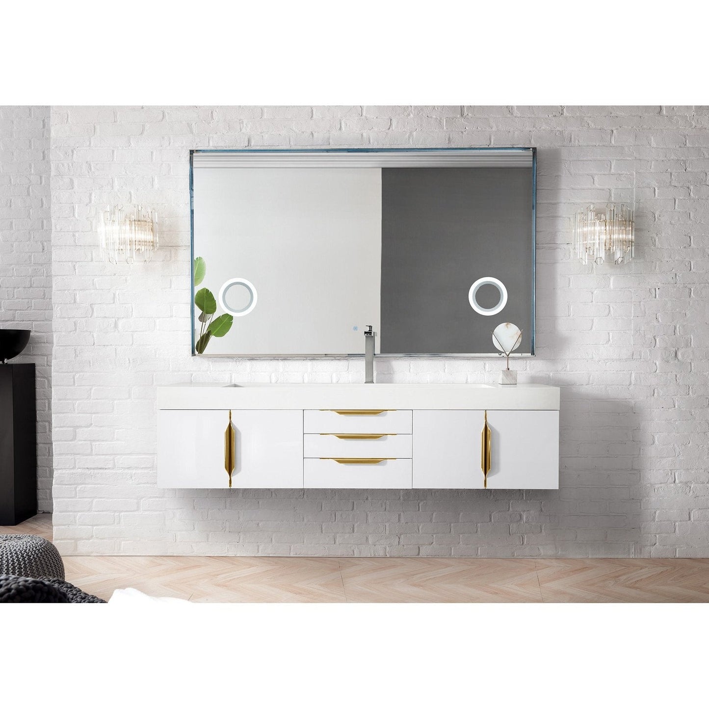 James Martin Vanities Mercer Island 72" Single Vanity - 389-V72S-AGR-G-DGG