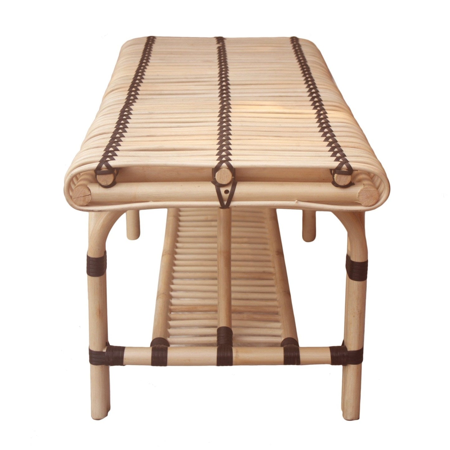 New Pacific Direct Baza Rattan Bench w/ Shelf  - 4900039