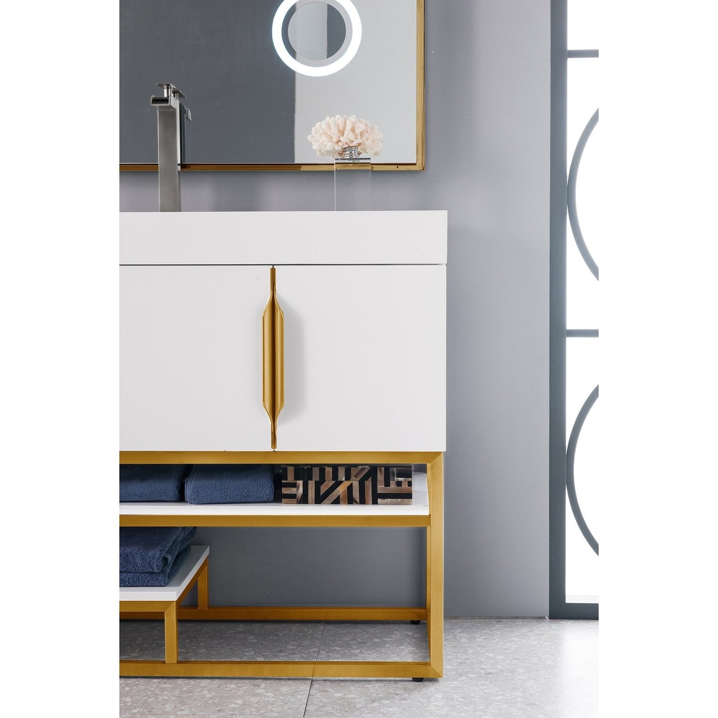 James Martin Vanities Columbia 72" Double Vanity - 388-V72D-AGR-MB-DGG