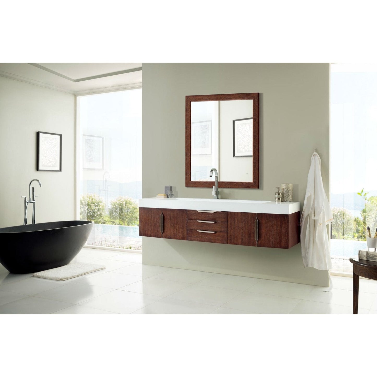 James Martin Vanities Mercer Island 72" Single Vanity - 389-V72S-AGR-G-DGG