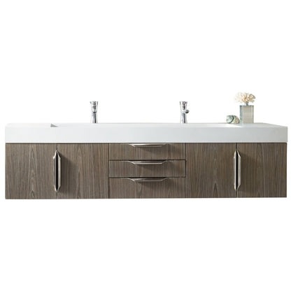 James Martin Vanities Mercer Island 72" Double Vanity - 389-V72D-AGR-G-DGG