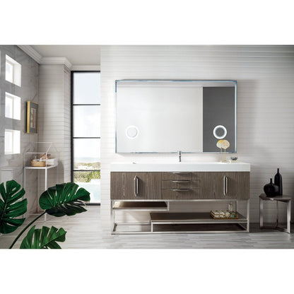 James Martin Vanities Columbia 72" Single Vanity - 388-V72S-AGR-MB-DGG
