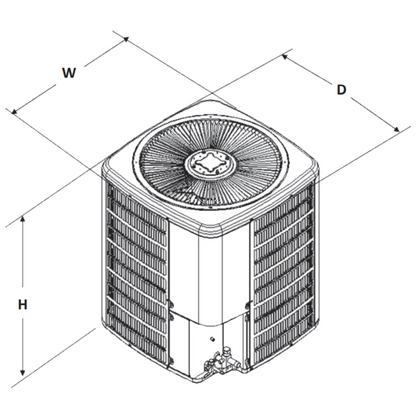 Goodman - 3 Ton/36,000 BTU Multi-Family Air Conditioner Condenser - SEER2 14.3 - Single Stage - R32 - GLXS4MA3610