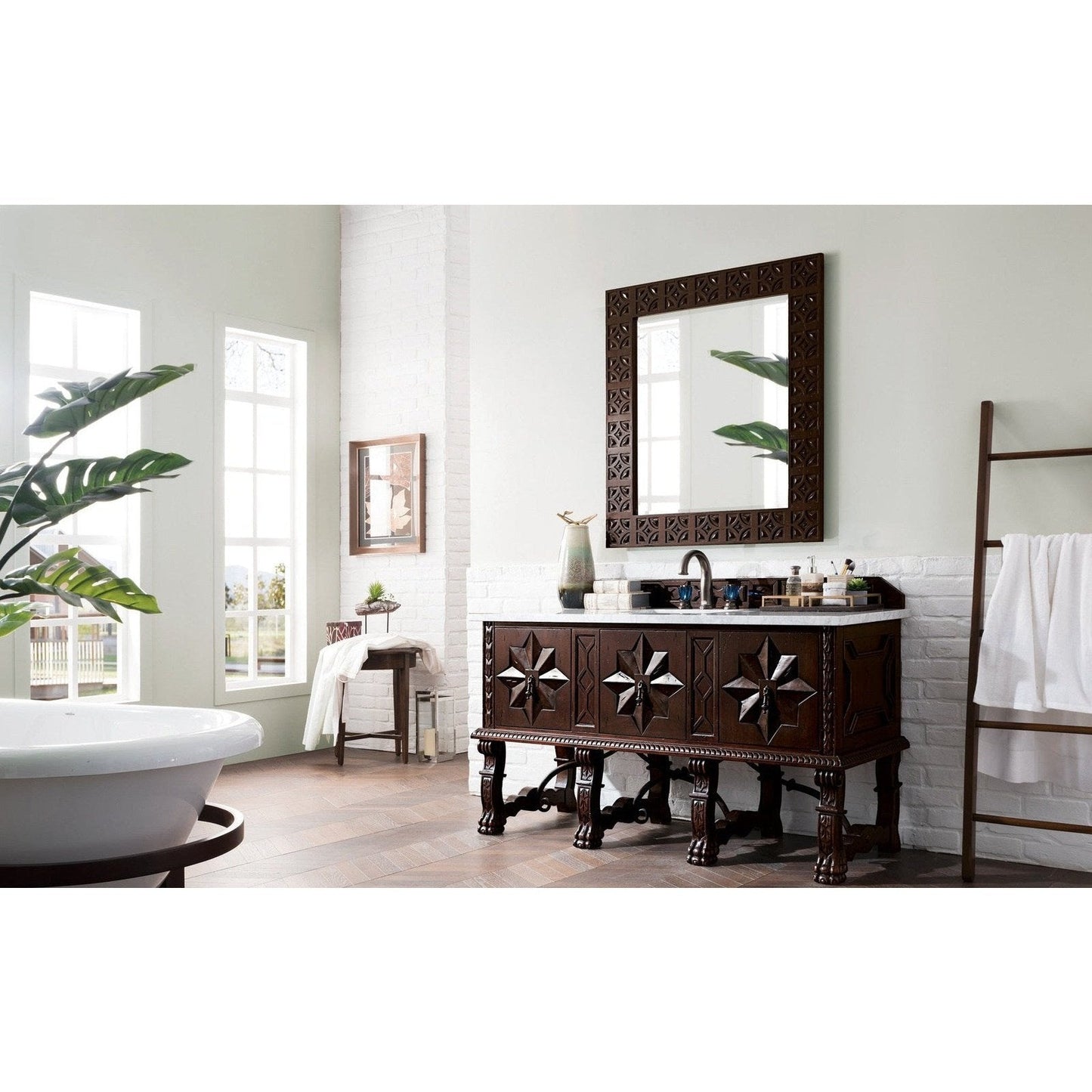 James Martin Vanities Balmoral 60" Single Vanity Cabinet - 150-V60S-ANW-3AF