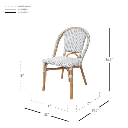 New Pacific Direct Avignon Paris Rattan Bistro Chair, (Set of 2) -  7400038