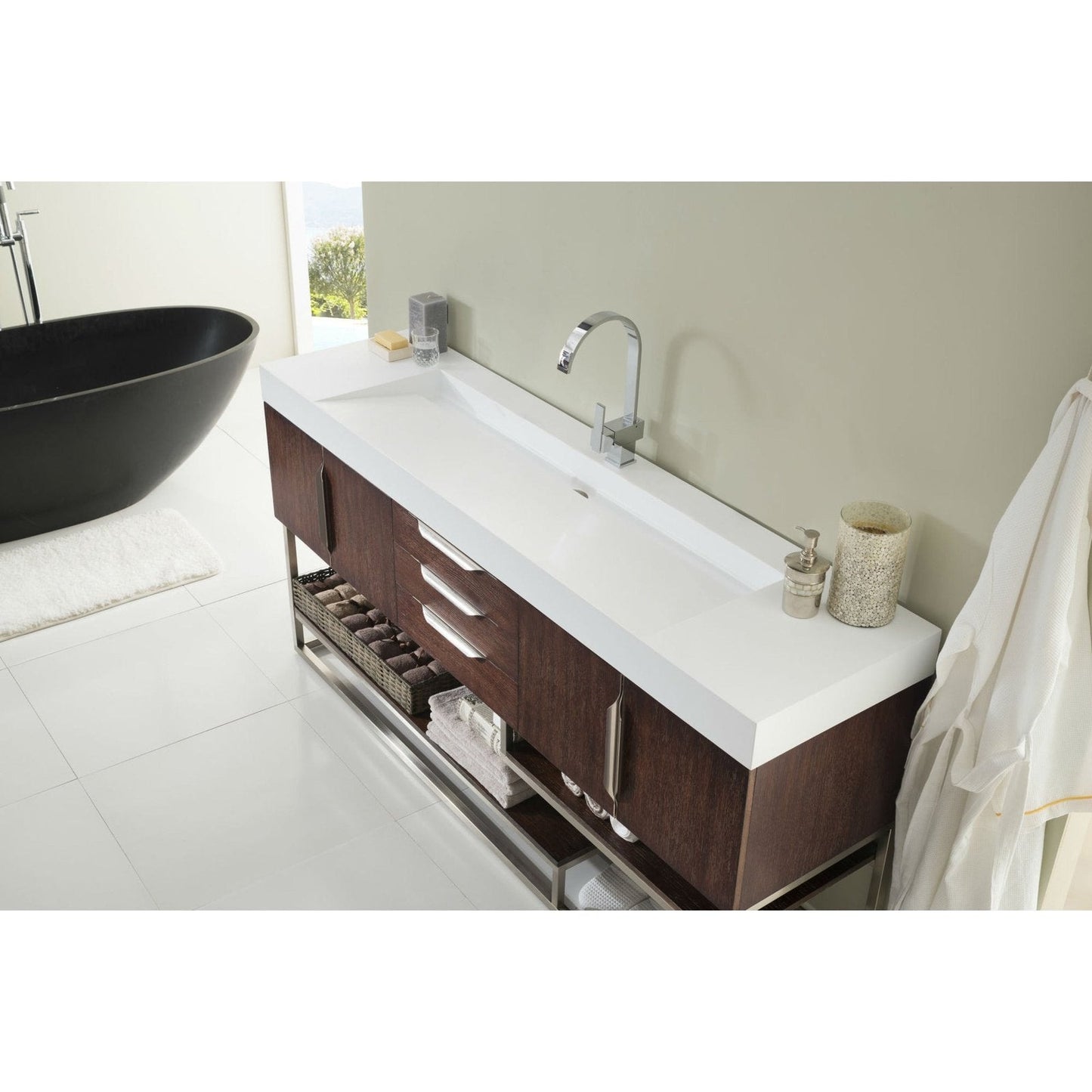 James Martin Vanities Columbia 72" Single Vanity - 388-V72S-AGR-MB-DGG