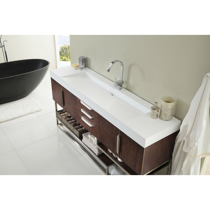 James Martin Vanities Columbia 72" Single Vanity - 388-V72S-AGR-MB-DGG