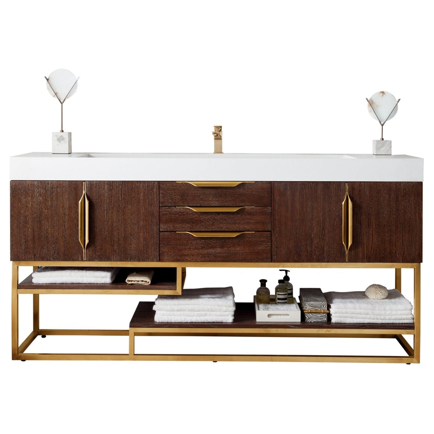 James Martin Vanities Columbia 72" Single Vanity - 388-V72S-AGR-MB-DGG