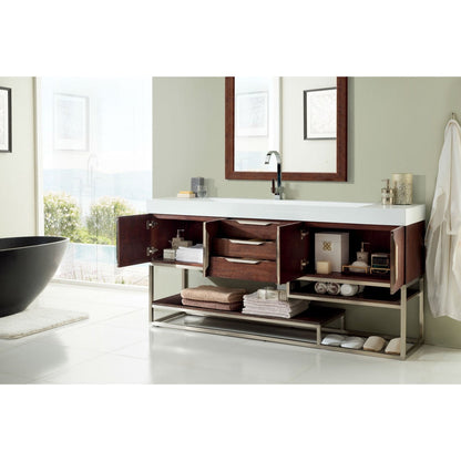 James Martin Vanities Columbia 72" Single Vanity - 388-V72S-AGR-MB-DGG