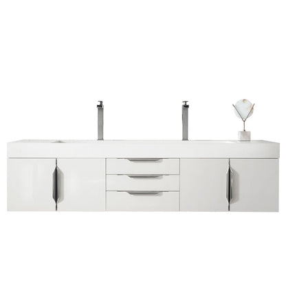 James Martin Vanities Mercer Island 72" Double Vanity - 389-V72D-AGR-G-DGG