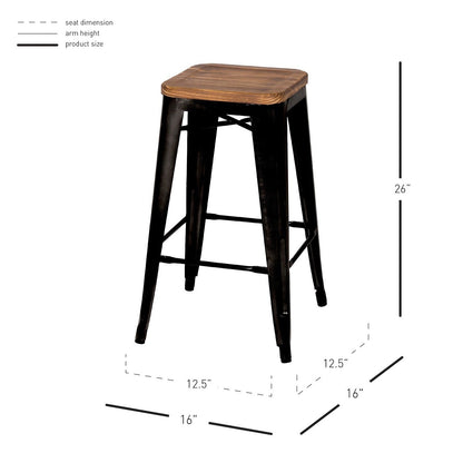 New Pacific Direct Metropolis Backless Counter Stool, (Set of 4) 938627-B - 938627-B
