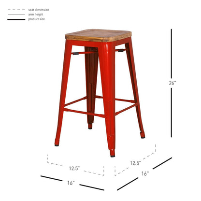 New Pacific Direct Metropolis Backless Counter Stool, (Set of 4) 938627-R - 938627-R