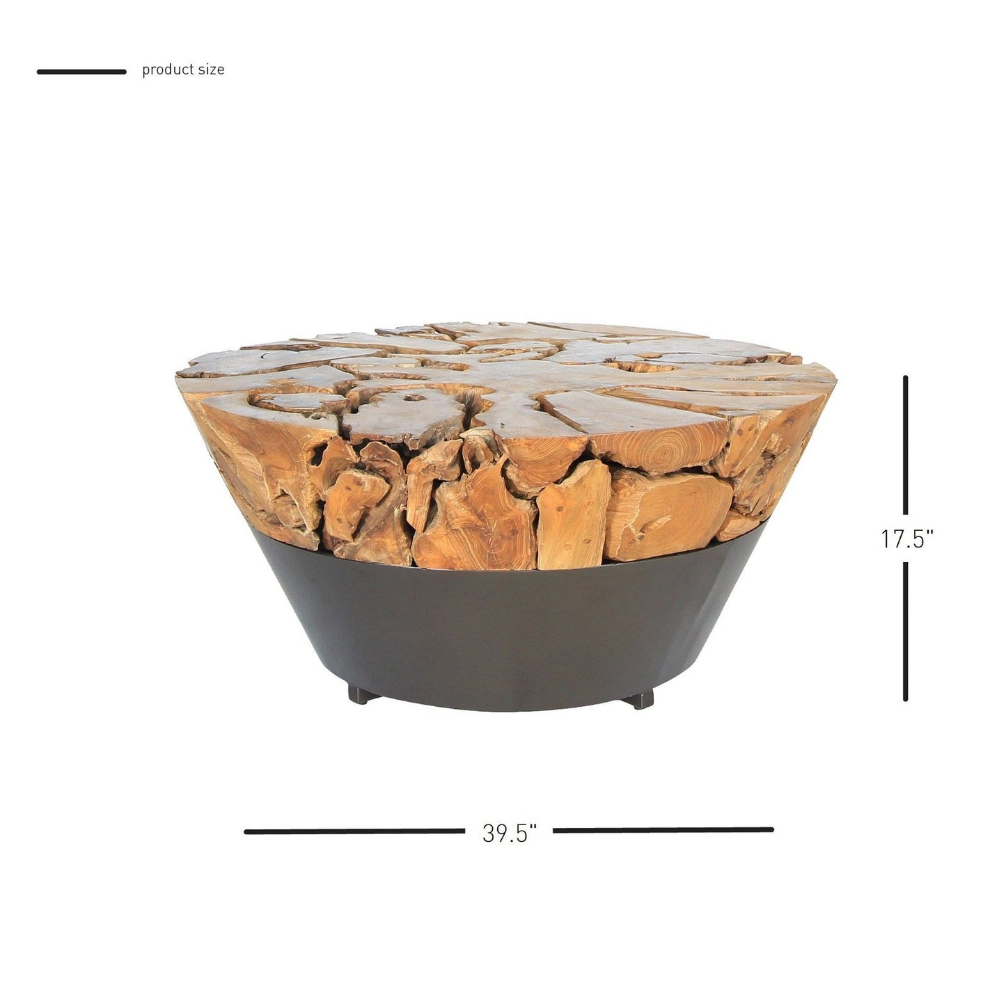 New Pacific Direct Bruno Recycled Teak Root Coffee Table 9600033 - 9600033