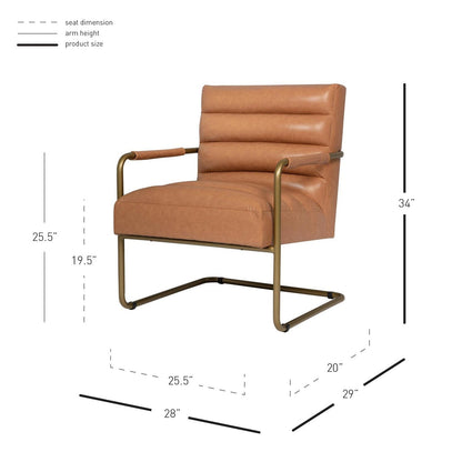 New Pacific Direct Peyton PU Leather Chair -  9900001-VCD