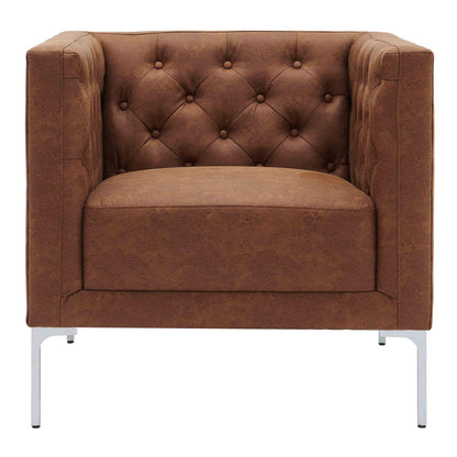 New Pacific Direct Johnson PU Leather Tufted Accent Chair -  9900072-413