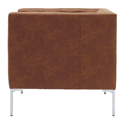 New Pacific Direct Johnson PU Leather Tufted Accent Chair -  9900072-413