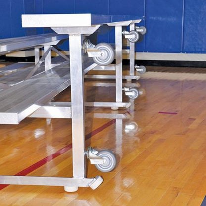 Bleacher 4 Row Portable 7½' Tip & Roll Preferred Aluminum - BLDP-475TRG
