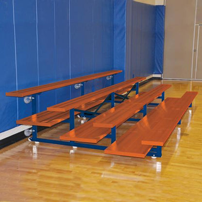 Bleacher 4 Row Portable 7½' Tip & Roll Preferred Aluminum - BLDP-475TRG
