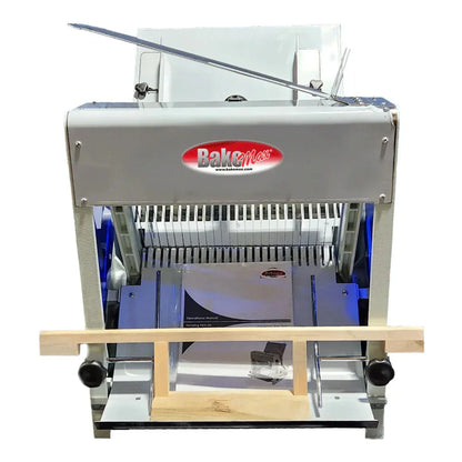 BakeMax  30" Gravity Feed Bread Slicer, Countertop, 15" Max Loaf Length, 110/60/1 -
